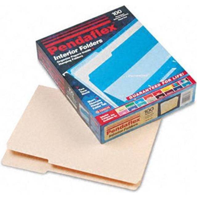 Pendaflex 4210-1/3 Interior File Folders- 1/3 Cut- Top Tab- Letter- Manila 100/Box