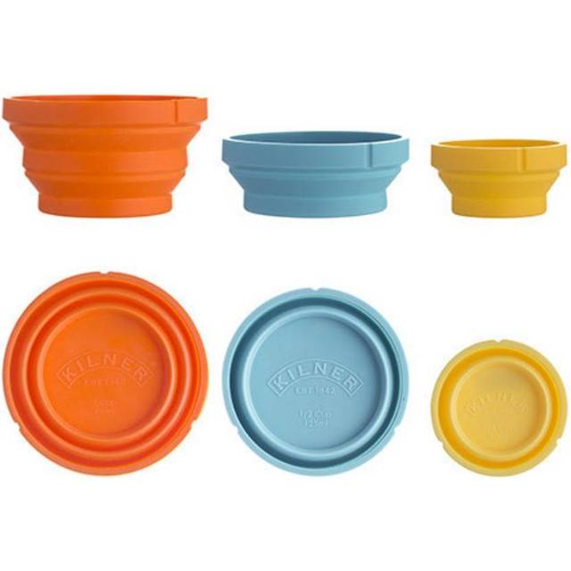 Kilner Measure & Store Measuring Cups, Set of 3, Multicolour