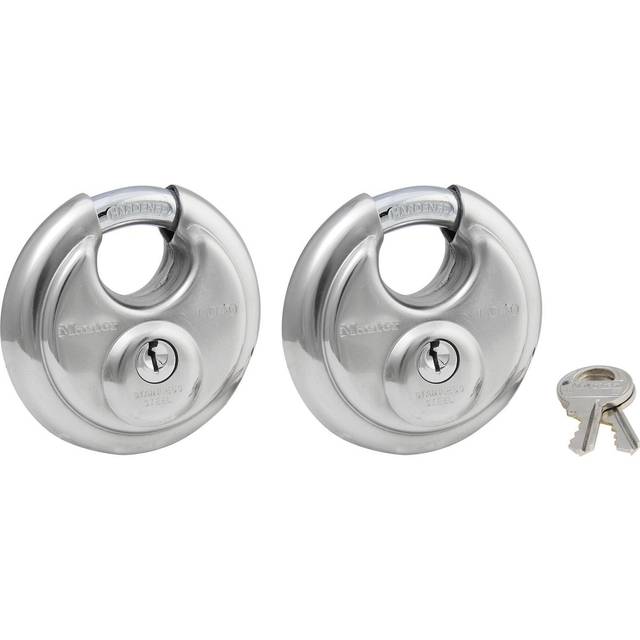 Master Lock 40T Stainless Steel Discus Padlock  2 Pack