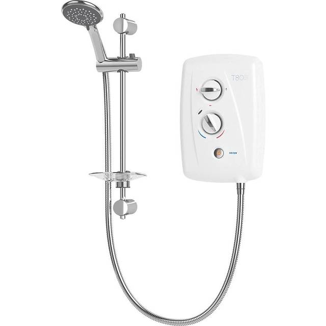 Triton t80 easi-fit+ sfx8001efpw mains fed white plastic electric shower, 10.5kw