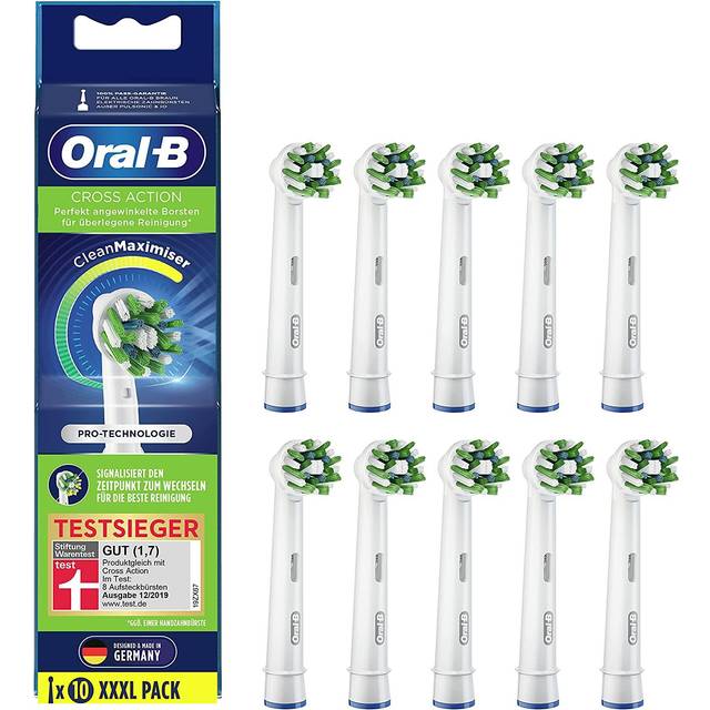 Oral-B Tandbørstehoveder Cross Action Børstehoveder, 10 stk.