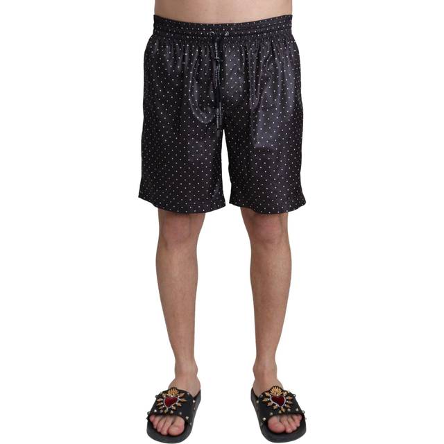 Dolce & Gabbana Black Polka Dot Print Beachwear Swimwear - IT4 | S