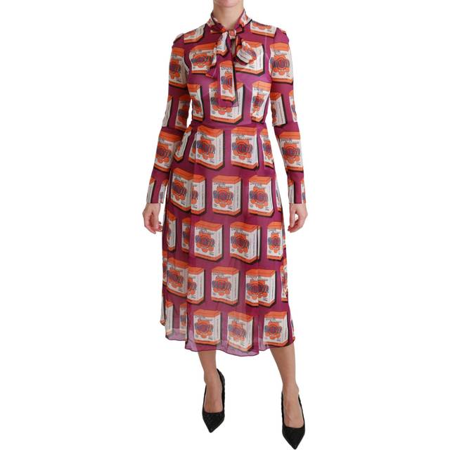 Dolce & Gabbana Purple Silk Bellezza A-Line Gown Dress - IT36 | XS (IT38 | S)