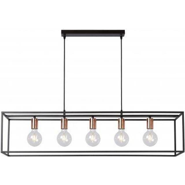 Lucide Arthur 5 Light Bar Ceiling Pendant Light - Black