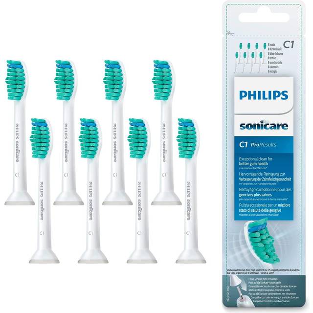 PHILIPS Sonicare Original ProResults Soniska tandborsthuvuden i standardutförande - 8 förpackningar i vitt (modell HX6018/07)