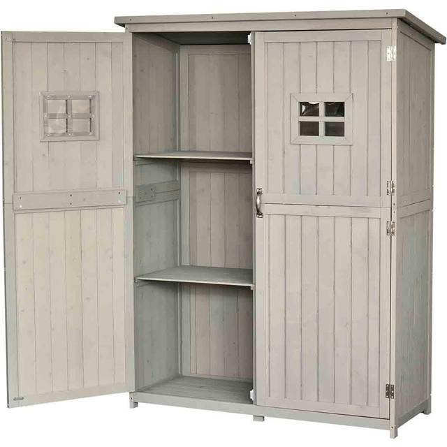 Outsunny Garden Shed Outdoor Storage Unit w/ Asphalt Roof and Three Shelves | TJ Hughes