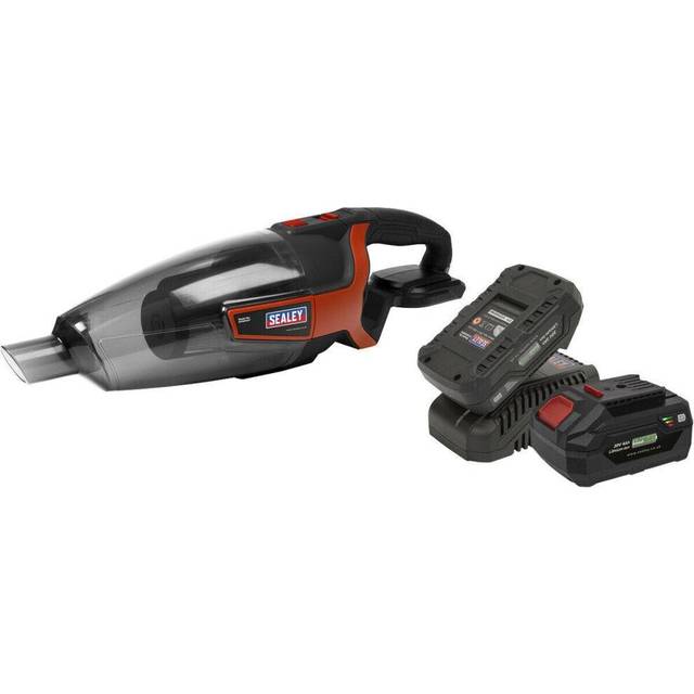 20v cordless handheld vacuum cleaner kit - 2 batteries & charger - canvas bag