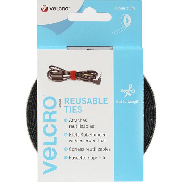 Velcro Brand ONE-WRAP Reusable Ties 10mm x 5m in Black