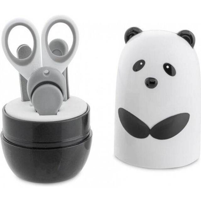 manicure set Panda stainless steel black/white 5-piece