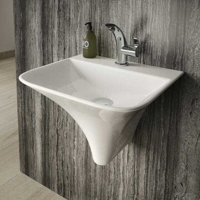 Aspire - Hudson Reed Grace Wall Hung Cloakroom Basin 460mm Wide - 1 Tap Hole
