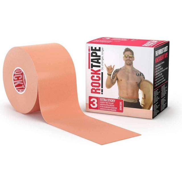 RockTape Unisex vuxen H20 sporttejp & tillbehör, beige, 5 cm x 5 m