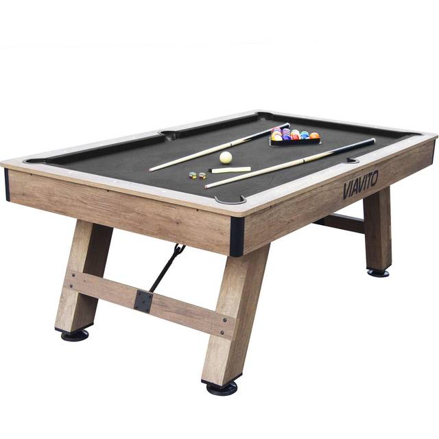 VIAVITO PT500 7ft Pool Table - Black & Brown, Black,Brown