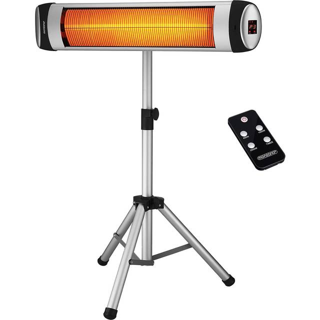Patio Heater Silver 2500W Infrared Freestanding