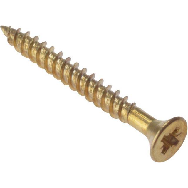 Forgefix General Purpose Pozi Compatible Screw CSK TT Electro Brass 1.1/2in x 6