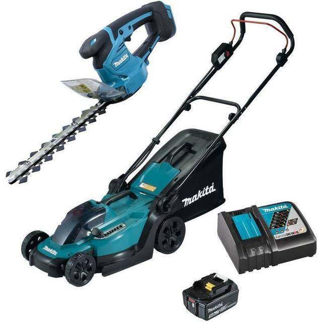 DLM330RT 18v lxt Cordless Lawn Mower 33cm 1x5ah Battery DUM111ZX Cutter - Makita