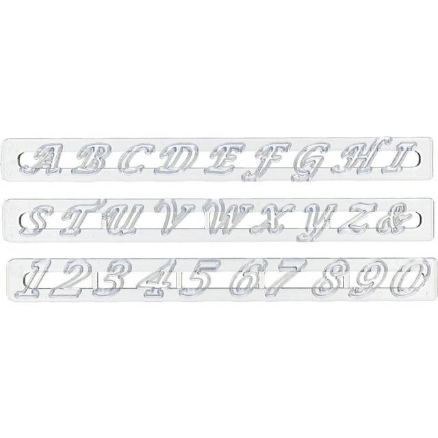 Script Alphabet And Number Upper Case Tappit Set Cutters