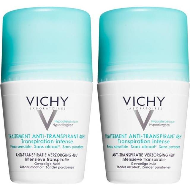 Vichy 48 Hour Intensive Antiperspirant Roll-on Deodorant for Sensitive Skin Bundle 2 x 50ml