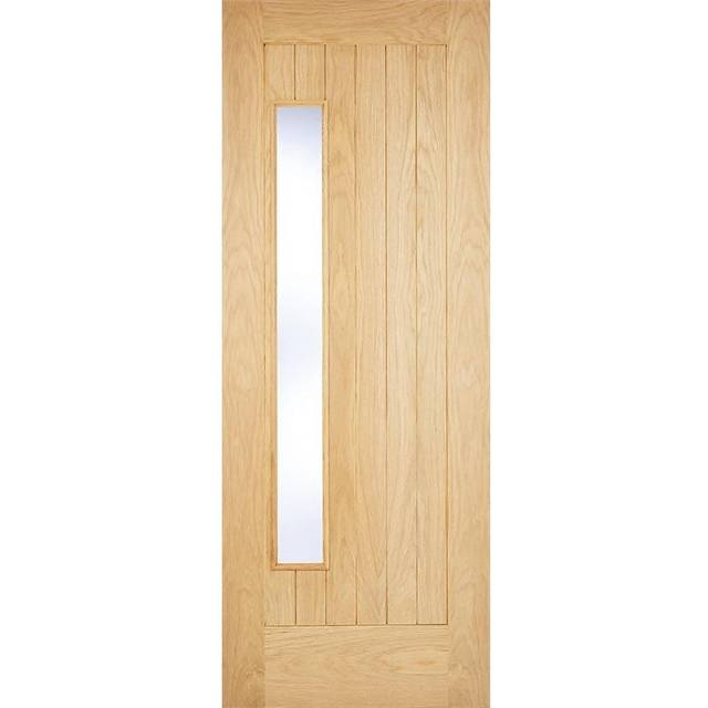 LPD Oak Newbury Frosted Glazed 1L External Door (Size: 1981 x 838mm, Thickness: 44mm)