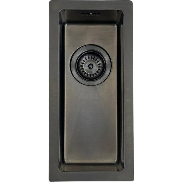 Zero, KS034, Black Stainless Steel Kitchen Sink 0.5, Undermount or Topmount Fitting into Sink Unit, Small Sink Bowl, Kitchen Essential - Enki