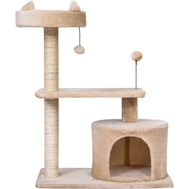 PawHut 81cm Cat Tree Kitten Large Cats Tower Activity Centre Scratch Post Grey | TJ Hughes