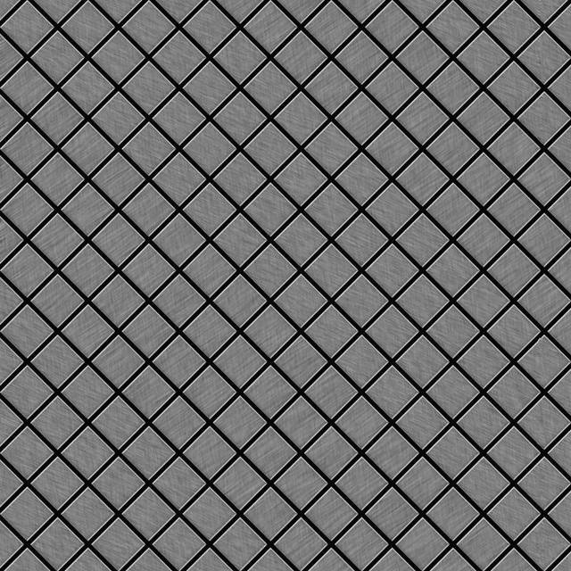 Metal Mosaic Tile Stainless Steel brushed grey 1.6mm Diamond-S-S-B