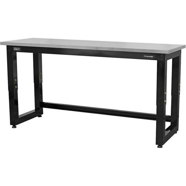 Sealey APMS23 Steel Adjustable Workbench - Stainless Steel Worktop...