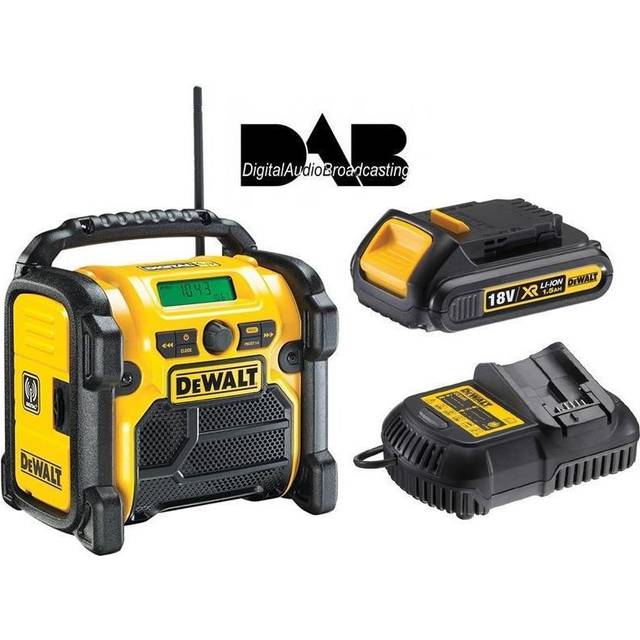 Dewalt DCR020 240v XR Compact DAB Digital Radio + 2.0AH 18v Battery + Charger