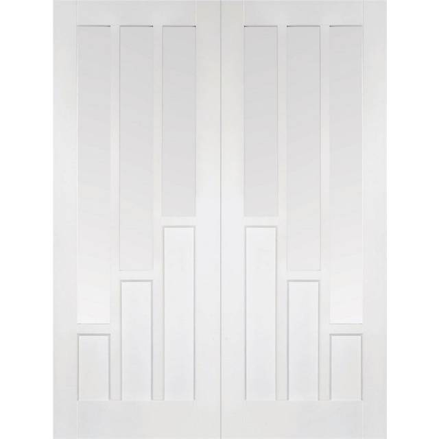 LPD Coventry 3P 3L Glazed Internal Door Pairs 1981 x 1168mm Primed White