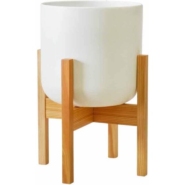 Ivyline Lisbon Pot And Stand White - D26Cm, White