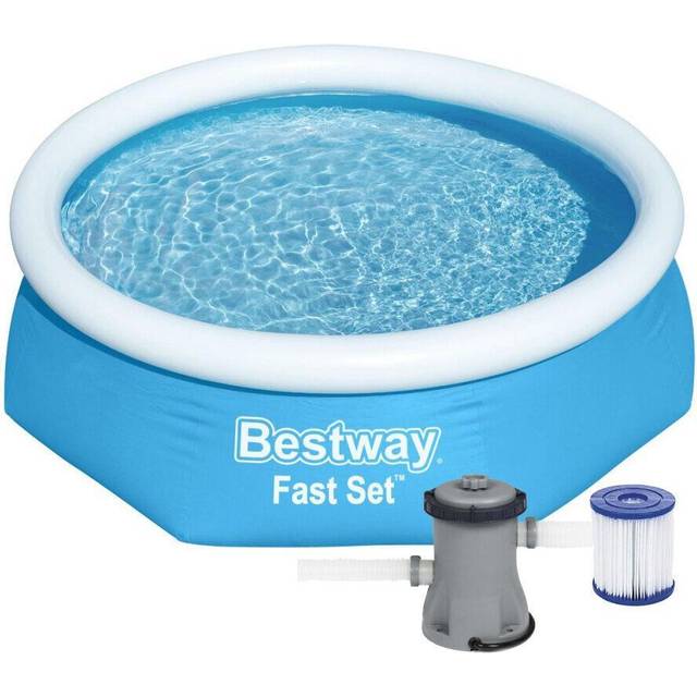 Bestway - 8ft x 24inch Fast Set™ Above Ground Swimming Pool With Filter