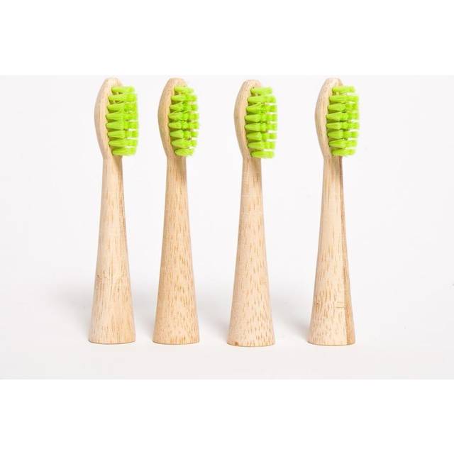 Bambu borsthuvuden för Philips AGOOD company HARD 4 st. Grön