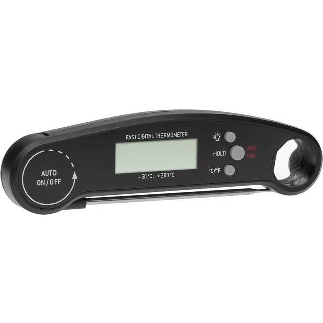 TFA Dostmann digital Matlagningstermometer-köttermometer, 30.1061.01, ihopfällbar termometer, med flasköppnare och magnetisk hållare