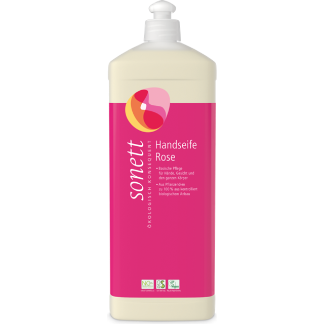 Sonett Håndsæbe rose flydende 1 l Miljøvenlig 1000ml