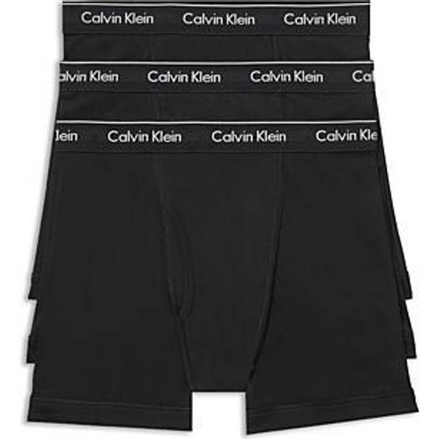 Calvin Klein Men's Stencil Logo Cotton Stretch Boxers Black (3 Pack) - Size: 30/30
