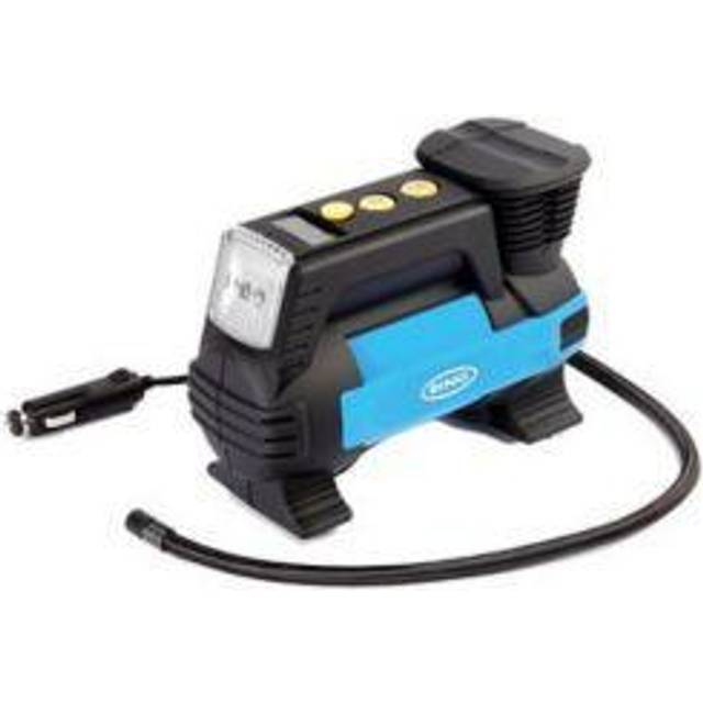 Ring RAC820 12V Fast Flow Tyre Inflator, Preset Function, Adaptor Set and Storage Case