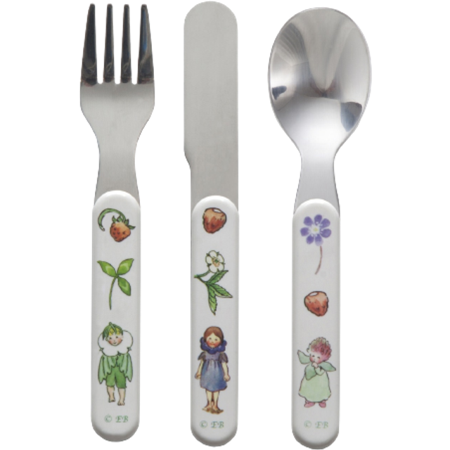 Rätt Start Elsa Beskow Blomsterbarn, Barnbestick - Vit