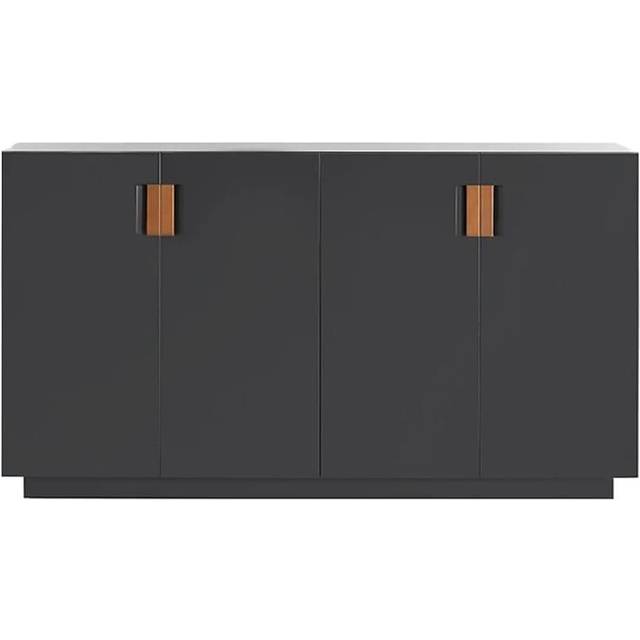 Asplund Frame 160 Medium skåp char grey, vikdörrar, 42cm, cognac
