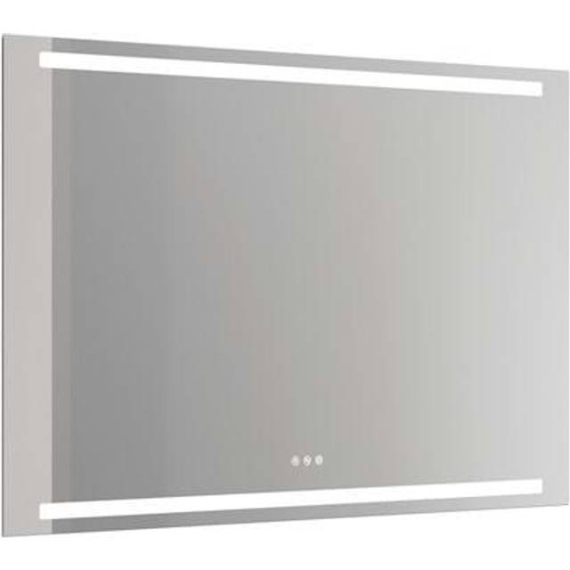 Dansani Level Spejl med vandret lys i top og bund, 80 x 120 cm