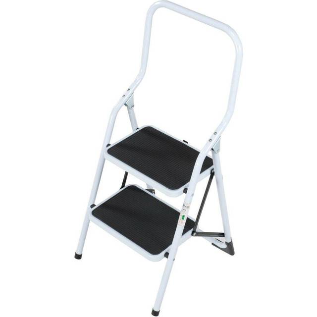 0.5m Folding Step Ladder Safety Stool 2 Tread Compact Anti Slip Rubber Steps