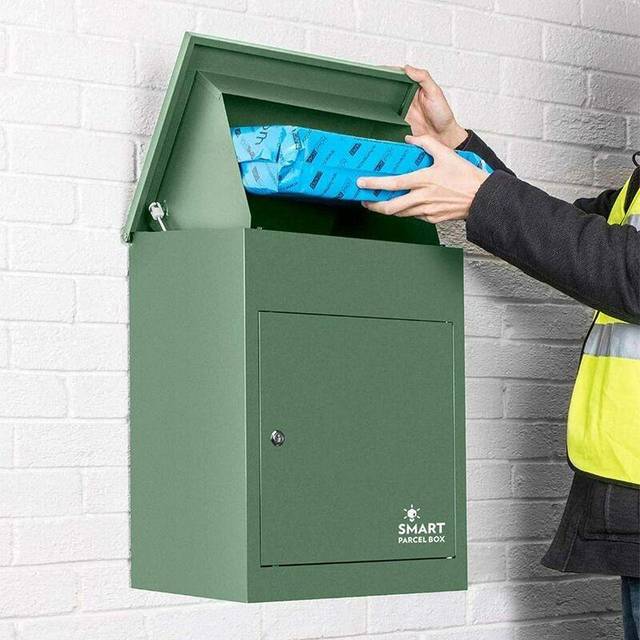 Homescapes Medium Front Access Green SMART PARCEL BOX™