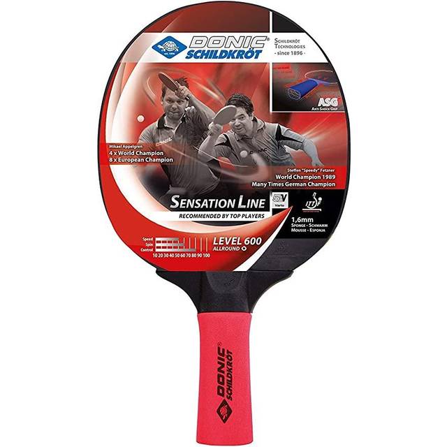 Donic-Schildkrot Black/Red Sensation 600 Table Tennis Paddle