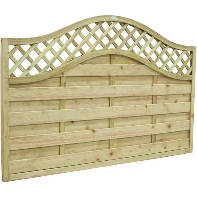 Forest Garden Europa Prague Fence Panel 6' x 4' (4 Pack) in Natural Timber