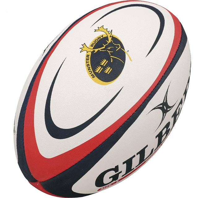 Gilbert Munster Replica Rugby Ball in White/Red