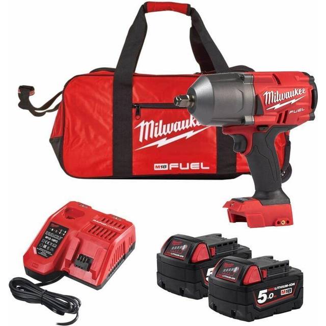 Milwaukee M18BLHIWF12-502X Brushless High Torque 1/2" Impact Wrench with Friction Ring 2 x 5.0Ah