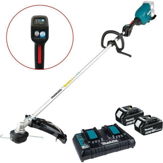 Makita DUR369LZ Twin LXT 18v 36v Li Brushless Brush Cutter Strimmer 43cm 2x5Ah
