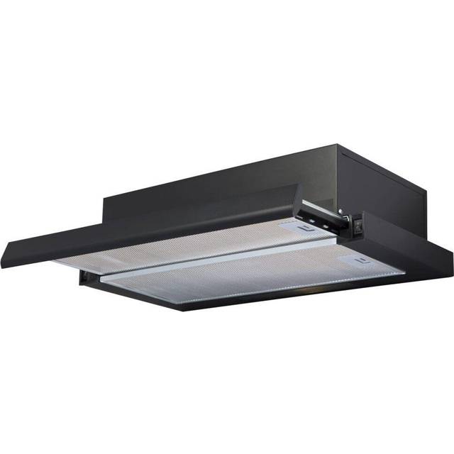 SIA TSH60BL 60cm Black Telescopic Integrated Cooker Hood Kitchen Extractor Fan