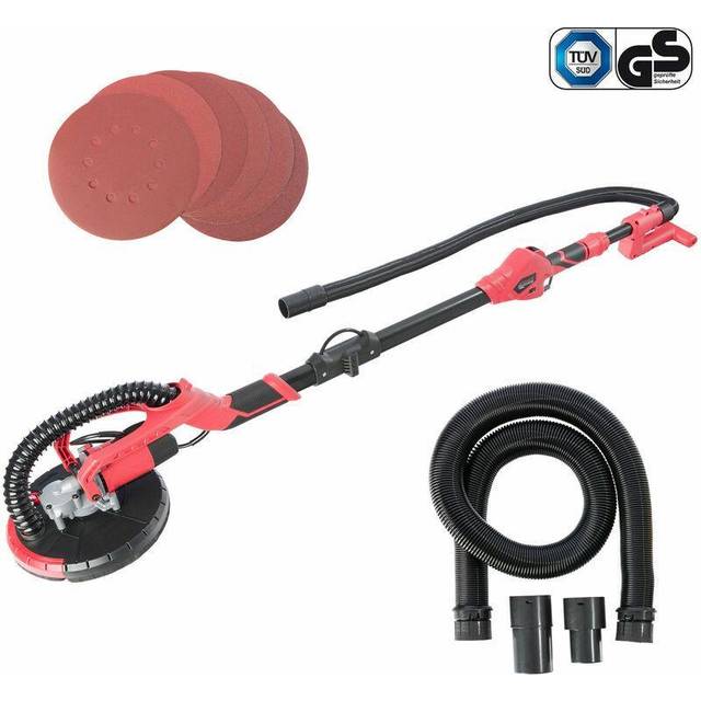 Arebos - Telescopic Drywall Sander 750 w Standard Model Dust Suction, Pads