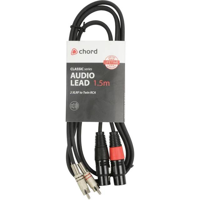 Chord Classic Audio Leads 2 x XLR Female - 2 x RCA Plugs 1.5m