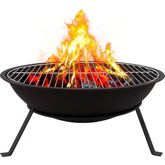 Outdoor Fire Pit and BBQ Bowl Round Garden Patio Extra Large Barbecue Grill