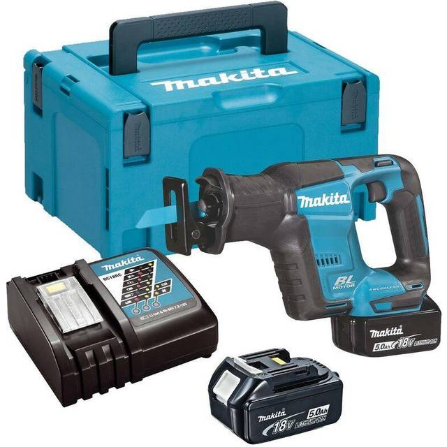 Makita DJR188RTJ 18v LXT Brushless Compact Reciprocating Saw - 2 x 5.0ah Battery